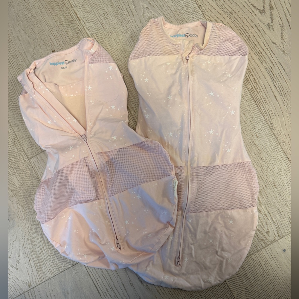 2 Happiest Baby Pink Swaddle with Star Design
